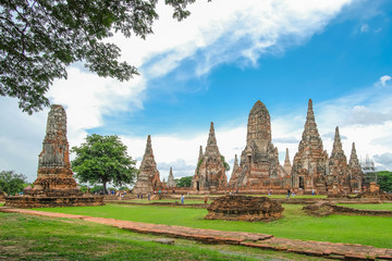 Fototapeta premium Chaiwatthanaram temple, Buddha temple in Ayutthaya, thailand.