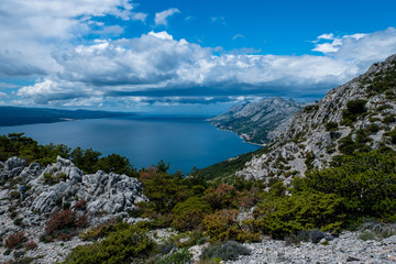 Blick auf die Adria vom dalmatinischen Biokovo Gebirge
