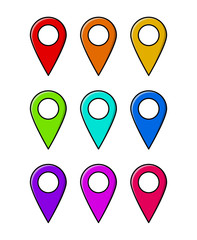 location pin for map vector design isolated on white