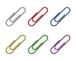 paper clip office vector design isolated on white