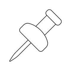 push pin office vector design isolated on white