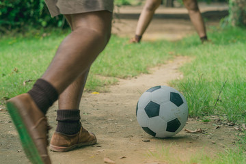 Soccer training for students in afternoon time.