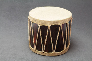 Brown leather drum