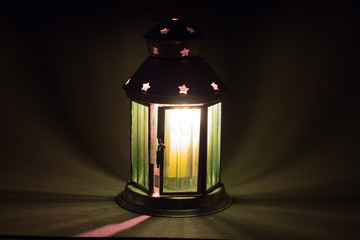 Candle green lamp