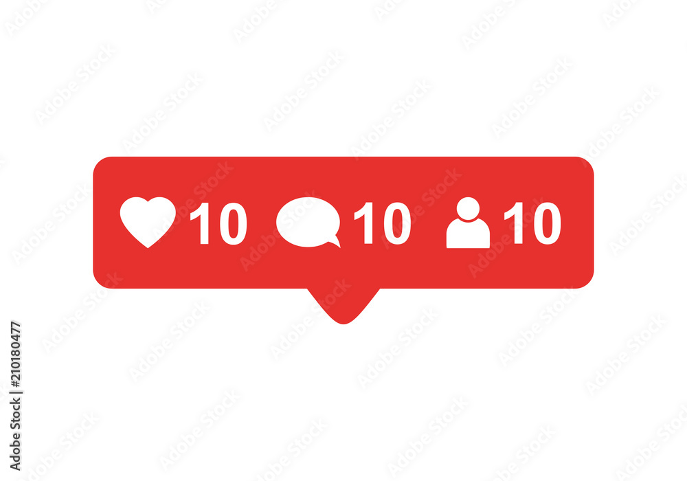Poster like icon vector. comment icon vector. follower icon vector. social media. social network. notificat