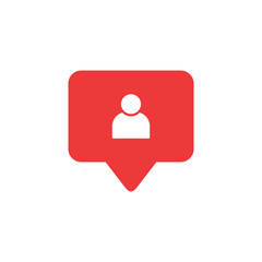 Follower icon vector. social media Follower vector icon. Social network Follower. Notification Icon. Social media icon user