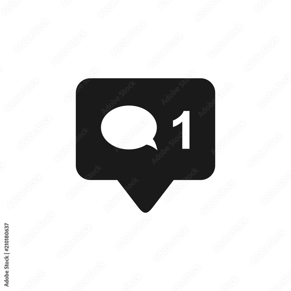 Poster comment icon vector. social media comment vector icon. social network icon comment. notification ico