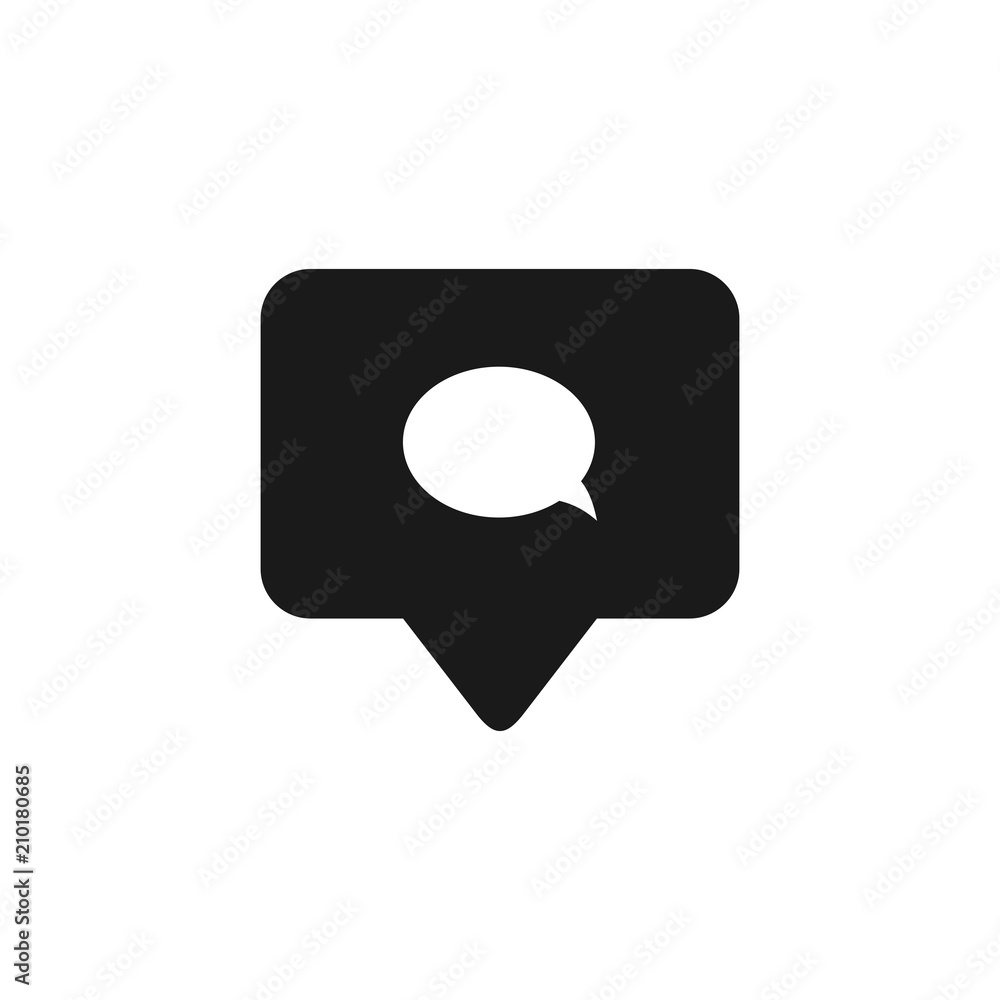 Poster comment icon vector. social media comment vector icon. social network icon comment. notification ico