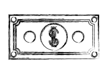 bill dollar money icon vector illustration design