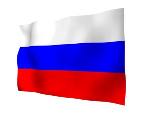 Fototapeta premium Waving flag of the Russian Federation. The National