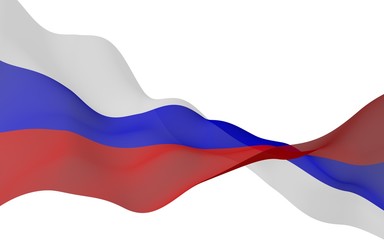 Waving flag of the Russian Federation. The National