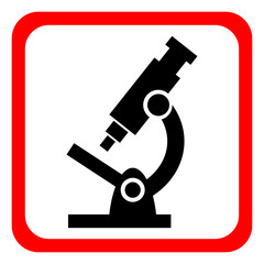 microscope icon. Vector illustration.