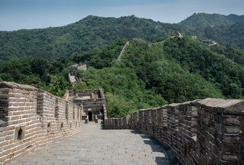 Fototapeta na wymiar The Great Wall of China at Mutianyu Section outside Beijing