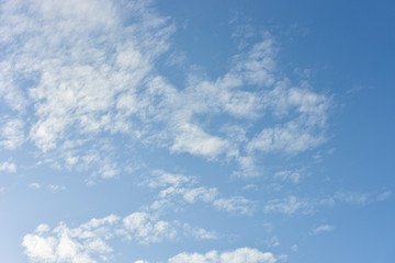 Blue sky white cloud white background. Beautiful sky and clouds in the afternoon.