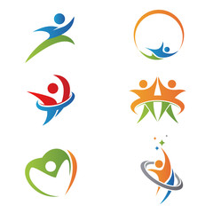 Fototapeta na wymiar Health People Care Logo Symbol