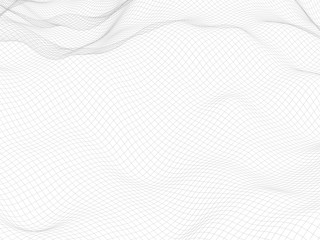 Abstract landscape on a with background. Cyberspace grid. Hi-tech network. 3d technology illustration. 3D illustration