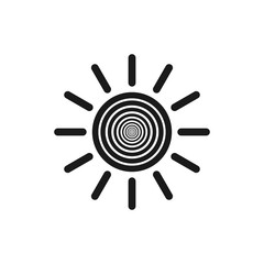 Sun vector icon. Sun line vector icon