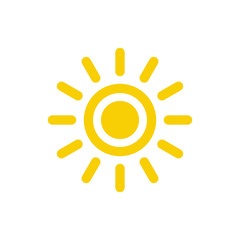 Sun vector icon. Sun line vector icon