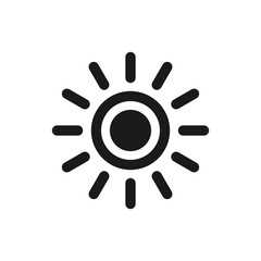Sun vector icon. Sun line vector icon