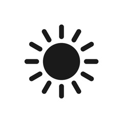 Sun vector icon. Sun line vector icon