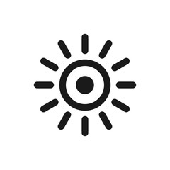 Sun vector icon. Sun line vector icon