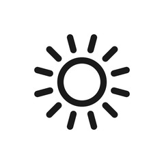 Obraz premium Sun vector icon. Sun line vector icon