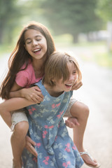 Playful Tween Best Friends Laughing