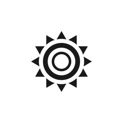 Sun vector icon. Sun line vector icon