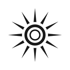 Sun vector icon. Sun line vector icon