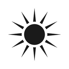 Sun vector icon. Sun line vector icon