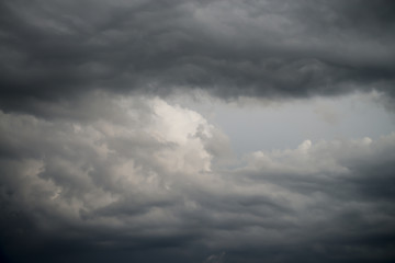 Rainy clouds in the sky. Before rain