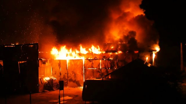 House Burning Down In Flames