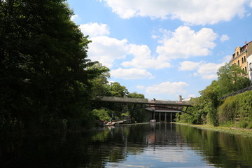 Boat trip on the Karl-Heine-Canal in Leipzig, Germany