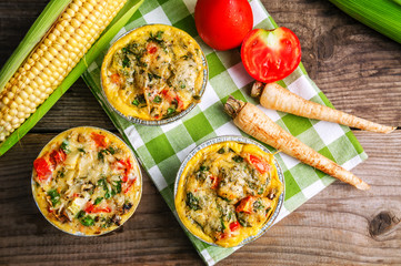 egg muffins with vegetables