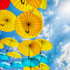 Background colorful umbrella