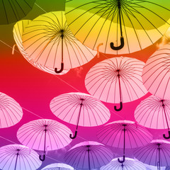 Background colorful umbrella