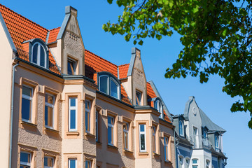 Fototapeta na wymiar historic buildings in Bergen auf Ruegen, Germany
