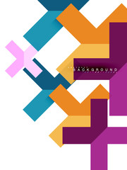 Multicolored abstract geometric shapes, geometry background for web banner