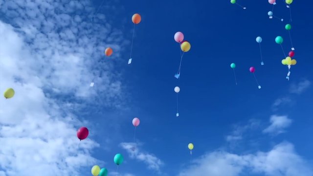 Balloon floating away