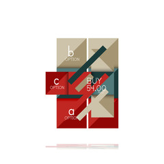 Square option infographic banner. Data and information visualization, geometric design