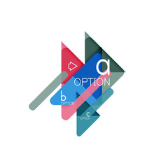 Triangle data visualization design, option infographic layout