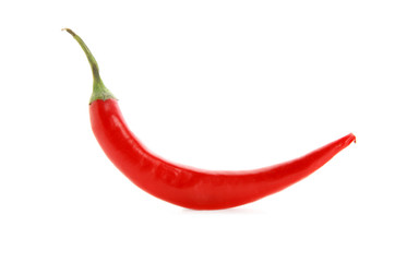 Red chili pepper on white background