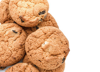 Delicious cookies on white background