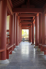 antique building red column