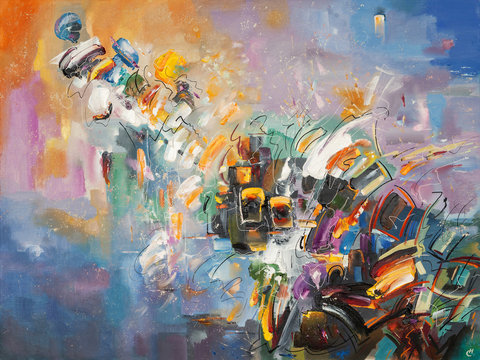 Artistic work. The emotions. Decorative and textured techniques on canvas. Author: Nikolay Sivenkov.