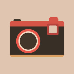 Camera Icon Flat Graphic Design