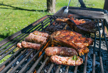 Barbecue party in the garden