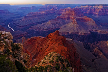 Grand Canyon National Park, Arizona at twilight