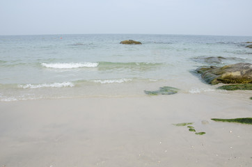 Beautiful clean , Clear water at Hua Hin Beach Thailand