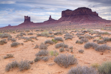 Scene at Monument Valley, Arizona and Utah